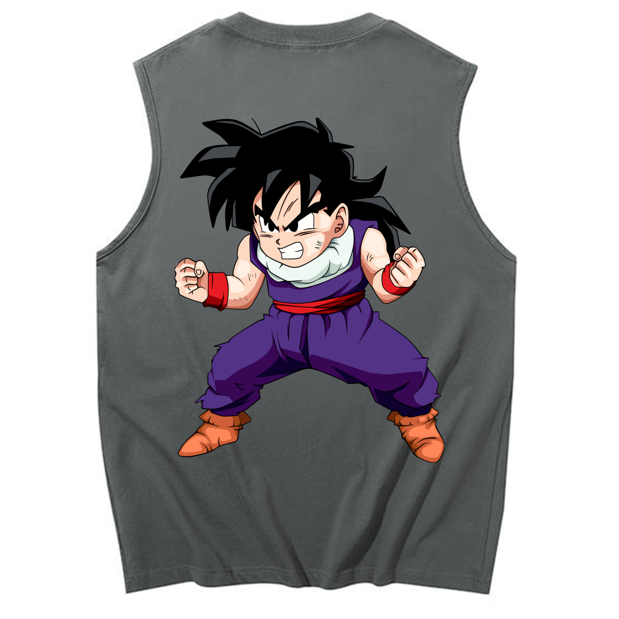 （画像用） ドラゴンボール 孫 悟飯（そんごはん）DRAGON BALL Son Gohan コットン100％タンクトップ（背面プリント）
